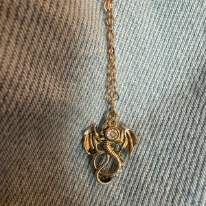 🪡dragon TALES Pendant  gold Charm Necklace
